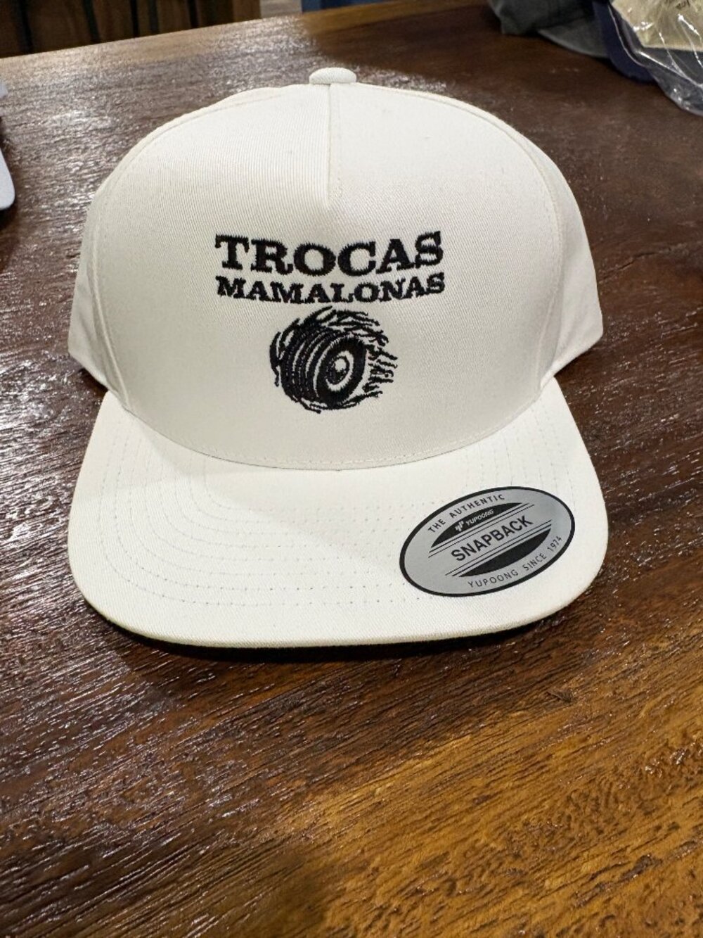 Trocas Mamalonas Impressive Truck White Baseball hat cap  Yupoong NWT - Picture 2 of 2